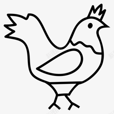 母鸡鸟鸡图标图标