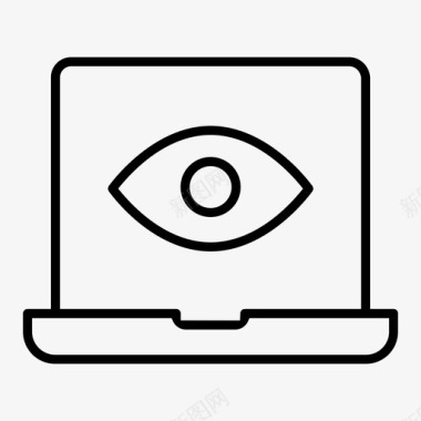 笔记本电脑眼笔记本电脑屏幕视图图标图标