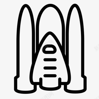 宇宙飞船发射器火箭图标图标