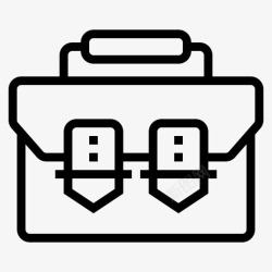 皮革风格公文包包文件图标高清图片