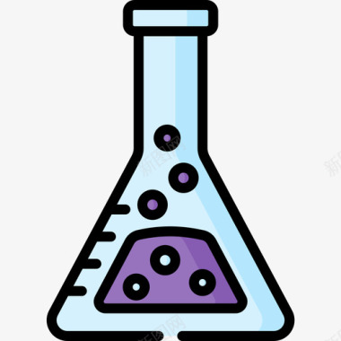 Erlenmeyer物理学25线性颜色图标图标