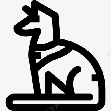 埃及古猫动物文化图标图标