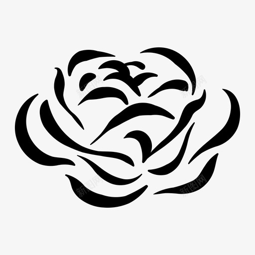 玫瑰花环保绿色图标svg_新图网 https://ixintu.com 玫瑰花 环保 绿色