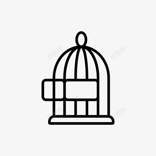 笼子小鸟自由图标svg_新图网 https://ixintu.com 宠物 小鸟 笼子 笼子图标 自由