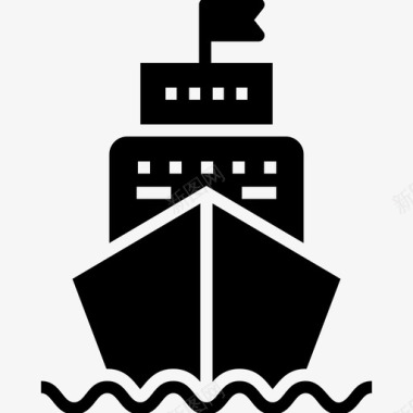 交货船游轮集装箱图标图标