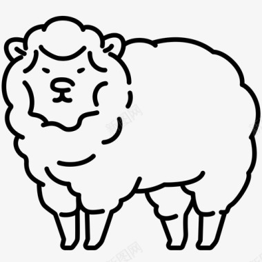 绵羊农业动物图标图标