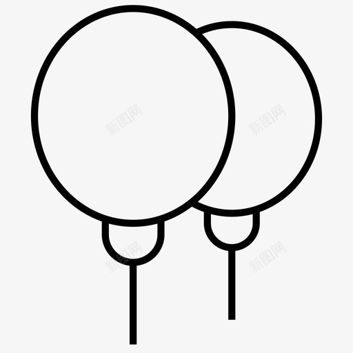 气球氦气球生日快图标svg_新图网 https://ixintu.com 气球 氦气球 生日快