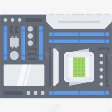 主板电脑38扁平图标图标