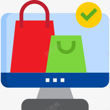 网上购物电子商务111持平图标图标