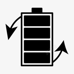 能量利用电池再利用蓄电池能量图标高清图片