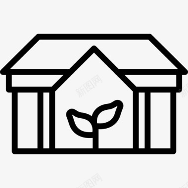 生态住宅建筑保护图标图标