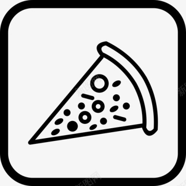 披萨块餐厅图标图标