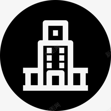 建筑酒店旅游徽章图标图标