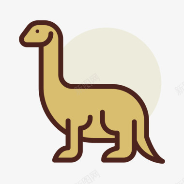 双龙龙目恐龙9线形颜色图标图标