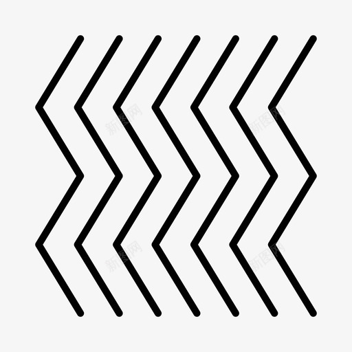 曲折几何线条图标svg_新图网 https://ixintu.com 几何 图案 曲折 线条