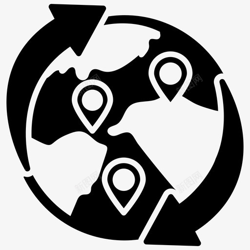 全球导航全球定位系统gps图标svg_新图网 https://ixintu.com gps gps导航 一组广告 全球定位系统 全球导航 带指针的地球仪 通信和网络字形矢量图标