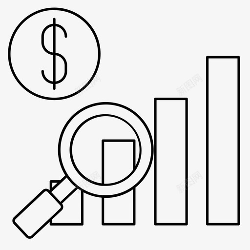 图表美元金融市场货币图标svg_新图网 https://ixintu.com 交易 商业金融字形 图表美元 货币 金融市场