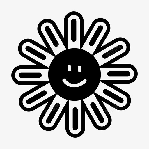 太阳微笑天气图标svg_新图网 https://ixintu.com 天气 太阳 微笑