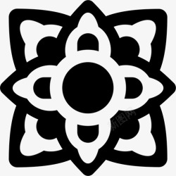 泰式图案花涂鸦图案图标高清图片