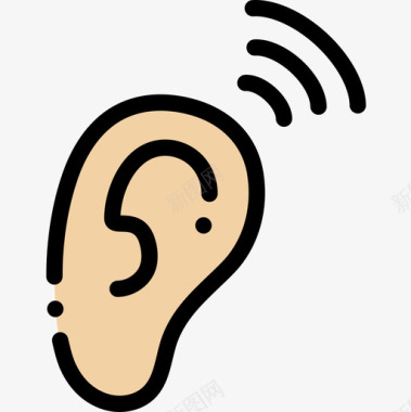耳朵沟通151线颜色图标图标