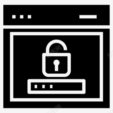 网络安全网站锁网站密码图标图标
