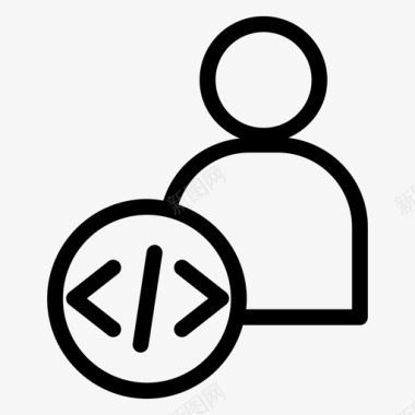 web开发人员应用程序开发人员代码图标图标