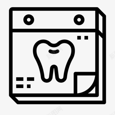 牙科护理牙科45线性图标图标