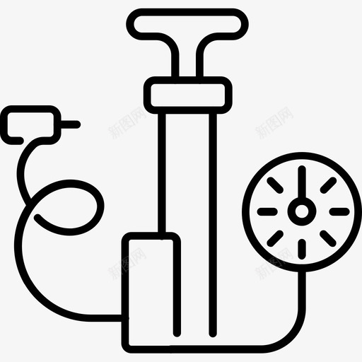 泵空气自行车图标svg_新图网 https://ixintu.com 压力 循环 泵 泵送 空气 自行车