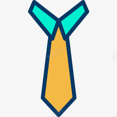 领带男士配件8线性颜色图标图标