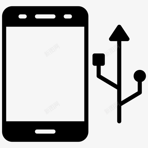 电话连接usb在线技术填充图标svg_新图网 https://ixintu.com usb 图标 在线 填充 技术 电话 连接