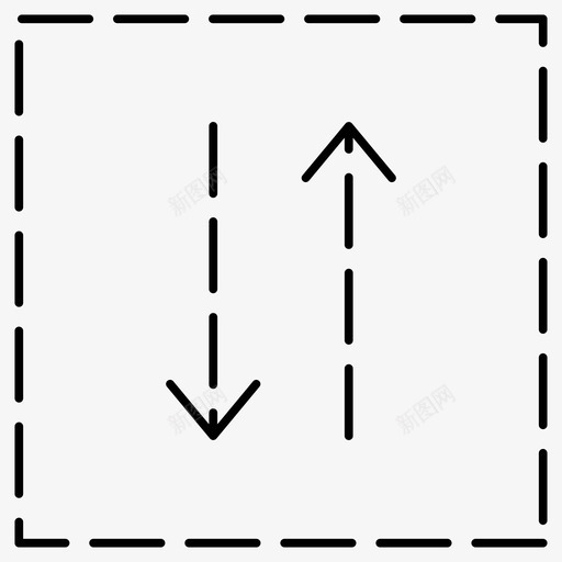 方向箭头交换图标svg_新图网 https://ixintu.com 交换 传输 图标 方向 箭头 虚线