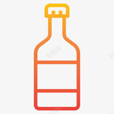 啤酒瓶瓶子和容器2梯度图标图标