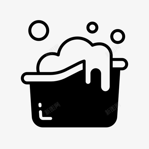 碗浴缸清洁图标svg_新图网 https://ixintu.com 图标 浴缸 清洁