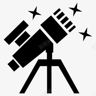 望远镜天文学镜头图标图标