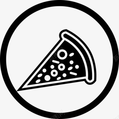 披萨块餐厅图标图标