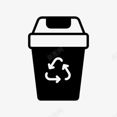垃圾桶清洁回收图标图标