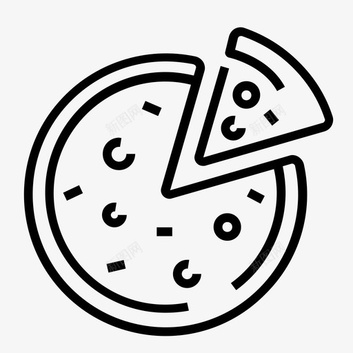 披萨餐厅切片图标svg_新图网 https://ixintu.com 切片 咖啡店 图标 披萨 系列 餐厅
