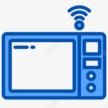 微波炉智能生活3蓝色图标图标