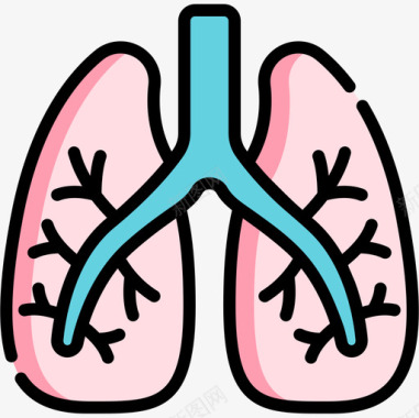 肺医学40线状颜色图标图标