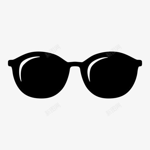 圆形太阳镜眼镜墨镜图标svg_新图网 https://ixintu.com 圆形太阳镜 墨镜 眼镜 眼镜和太阳镜