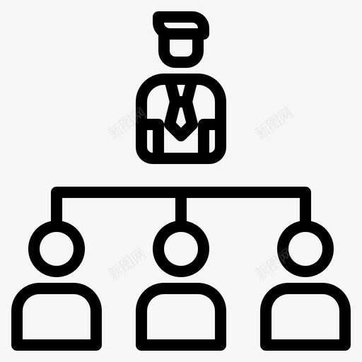 组织商人经理图标svg_新图网 https://ixintu.com 专业人员 办公室 商人 团队 大纲 演示 组织 经理