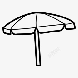 天篷遮阳伞海滩天篷图标高清图片