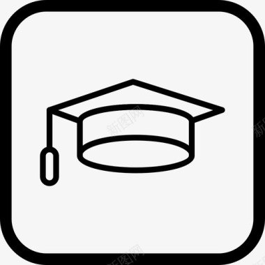 毕业帽学位文凭图标图标