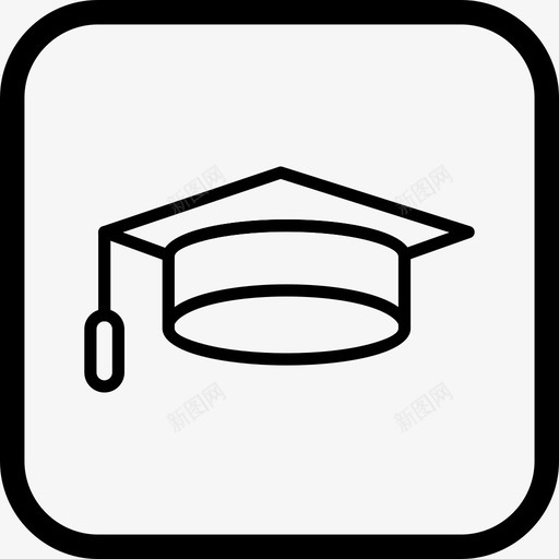 毕业帽学位文凭图标svg_新图网 https://ixintu.com 学位 学历 文凭 毕业帽