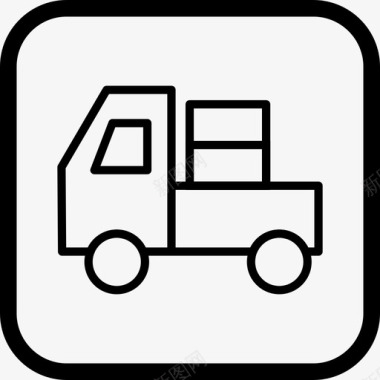 承运人货物卡车图标图标