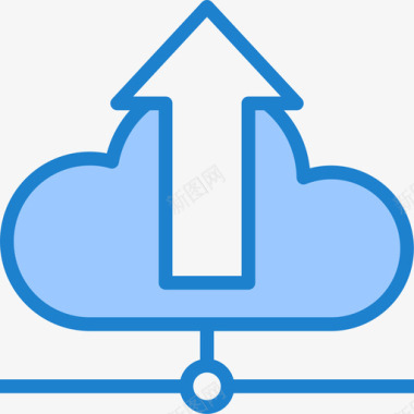云数据和网络管理5蓝色图标图标