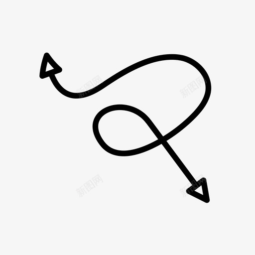 箭头弓十字图标svg_新图网 https://ixintu.com 十字 导航 弓 箭头 箭头双头线 结