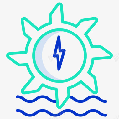 水电能源52轮廓颜色图标图标