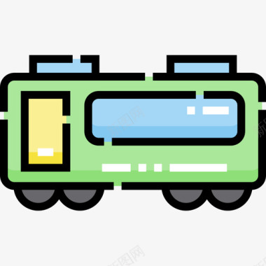 火车车辆运输5线颜色图标图标