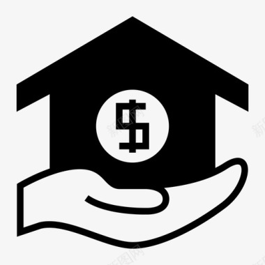 住房贷款抵押贷款房地产图标图标